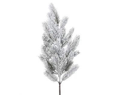 KI-000861 Artificial white snow-dusted fir branch D63cm