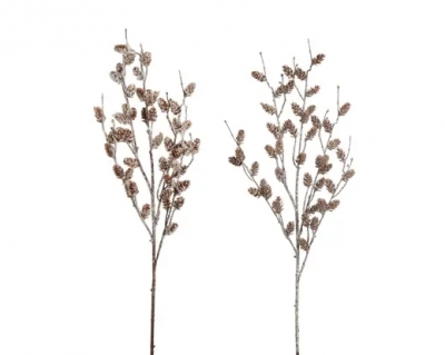 KI-000867 Artificial branch with natural pine cones assorted