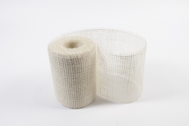 KW-00004 White burlap roll 15cm x 10m