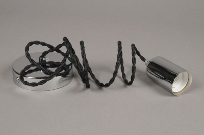 C167DQ Lamp cord silver D4cm H150cm