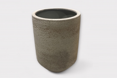 LC-000035 Matt mouse grey polystone pot D53cm H68cm