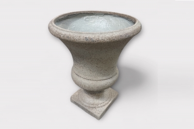 LC-000046 Vase M�dicis polystone gris moyen mat D45cm H66cm