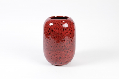 LE-000170 Vase en c�ramique rouge brillant D17cm H25cm