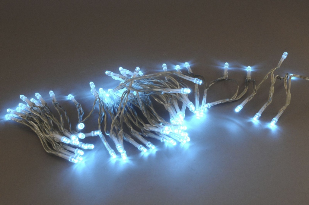 LED twinkle light clear cable turquoise LED outdoor 5m