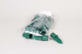 MG-000207 Pack of 24 green plastic candle holders D2.2cm