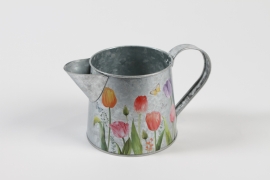 MH-000003 Arrosoir en zinc tulipe 18,5x11,5cm H10cm