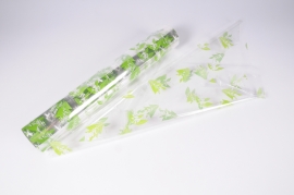 MU03QX Roll of lily of the valley printed cellophane 50cmx120m