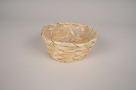 MU06MZ Wicker planter bowl D16cm H7cm