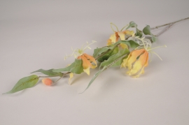 n120di Gloriosa artificiel jaune pâle H100cm