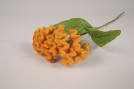 n136di Orange artificial celosia H62cm