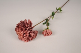 n139di Chrysanthème artificiel rose mauve H64cm