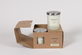 NG-000050 Boite de 4 bougies parfumées en verre Pignon de pin