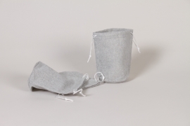 NG-000100 Paquet de 10 pochons en tissu gris H12cm