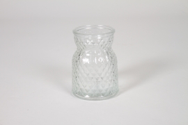 NH-000192 Clear glass vase D7,5cm H10cm