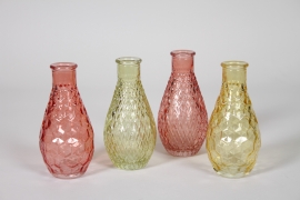 NH-000194 Bouteille en verre assortie D6,5cm H13,5cm