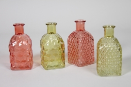 NH-000195 Matching glass bottle 6,5x6,5cm H13,5cm