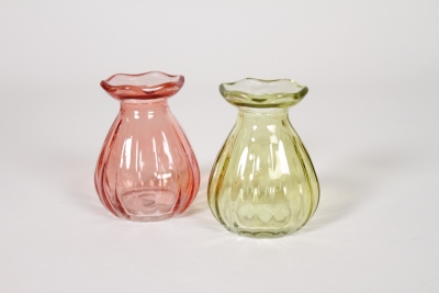 NH-000197 Vase en verre assorti D7cm H9cm