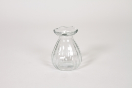 NH-000202 Clear glass vase D7cm H9cm