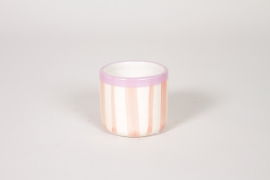 NH-000216 Cream and light pink ceramic plant pot D7,5cm H6,5cm