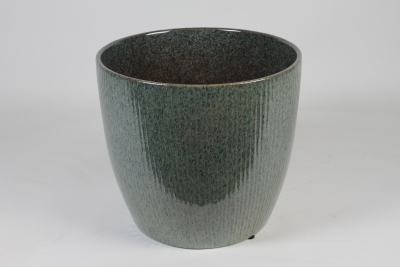 NM-000258 Pot en c�ramique bleu clair D45cm H41.5cm