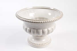 NM-000308 Vase m&eacute;dicis en c&eacute;ramique blanc brillant D31cm H23cm