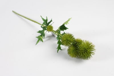 NN-000490 Echinops artificiel vert H70cm