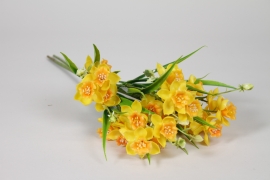 NN-000556 Bunch of orange artificial daffodils H50cm