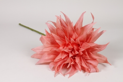NN-000571 Dahlia g�ant artificiel corail H70cm