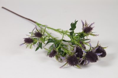 NN-000572 Artificial dark blue thistle H68cm