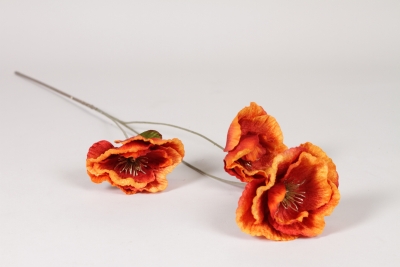 NN-000577 Pavot artificiel orange H70cm