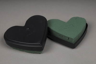 A948QV Pack of 6 heart floral foam D13cm