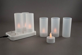 Pack of 6 LED reffilable candles + charger