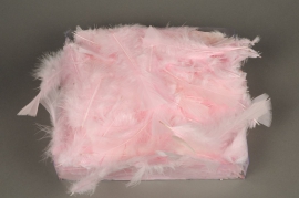 pl35lw Box of feathers pink 45g