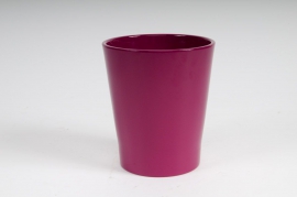 Planter ceramic Orchid fuchsia pink D14 H15cm