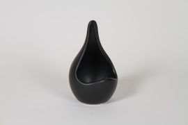 PM-000075 Open droplet in black ceramic H15cm