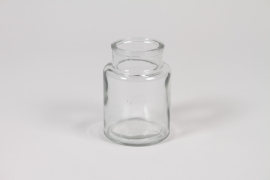 PM-000106 Clear glass bottle vase D7cm H10cm