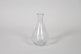 PM-000107 Clear glass vase D9cm H16cm