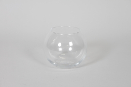 PM-000108 Clear glass ball vase D12cm H10cm