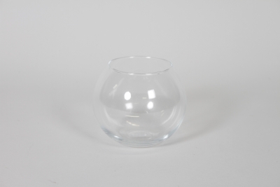 PM-000108 Vase boule en verre transparent D12cm H10cm