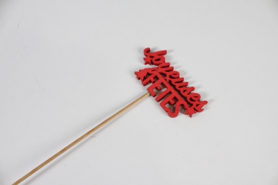 PO-000008 Sachet de 25 pics Joyeuses F�tes rouges H54cm