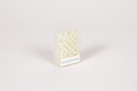 QV-000195 Boite de 144 perles nacrées ivoire 8mm