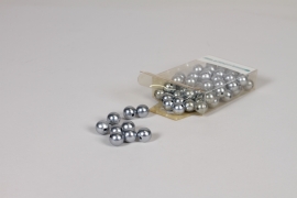 QV-000206 Boite de 72 perles nacrées argent D14mm