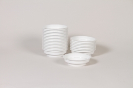 QV-000356 Pack of 25 white plastic bowls D12cm