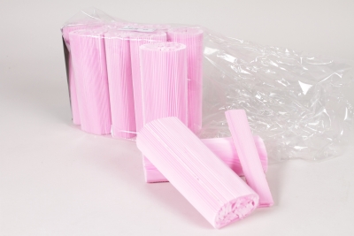 QX-000088 Pack of 100 pink cuffs H14.5cm