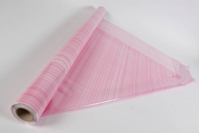 QX-000263 Rouleau de claybrill stri� rose 80cmx40m