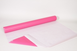 QX-000327 Rouleau de papier kraft rose / blanc 80cmx50m