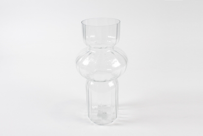 R4-000163 Clear glass deco vase D18cm H39.5cm
