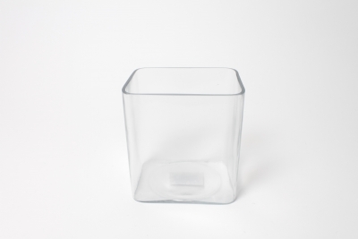 R4-000171 Clear glass vase 13x10.5cm H14cm