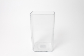 R4-000172 Clear glass vase 13x10.5cm H23cm