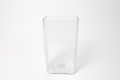 R4-000172 Vase en verre transparent 13x10.5cm H23cm